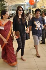 Anushka Sharma returns from Rajasthan Schedule of NH 10 in Domestic Airport, Mumbai on 13th May 2014